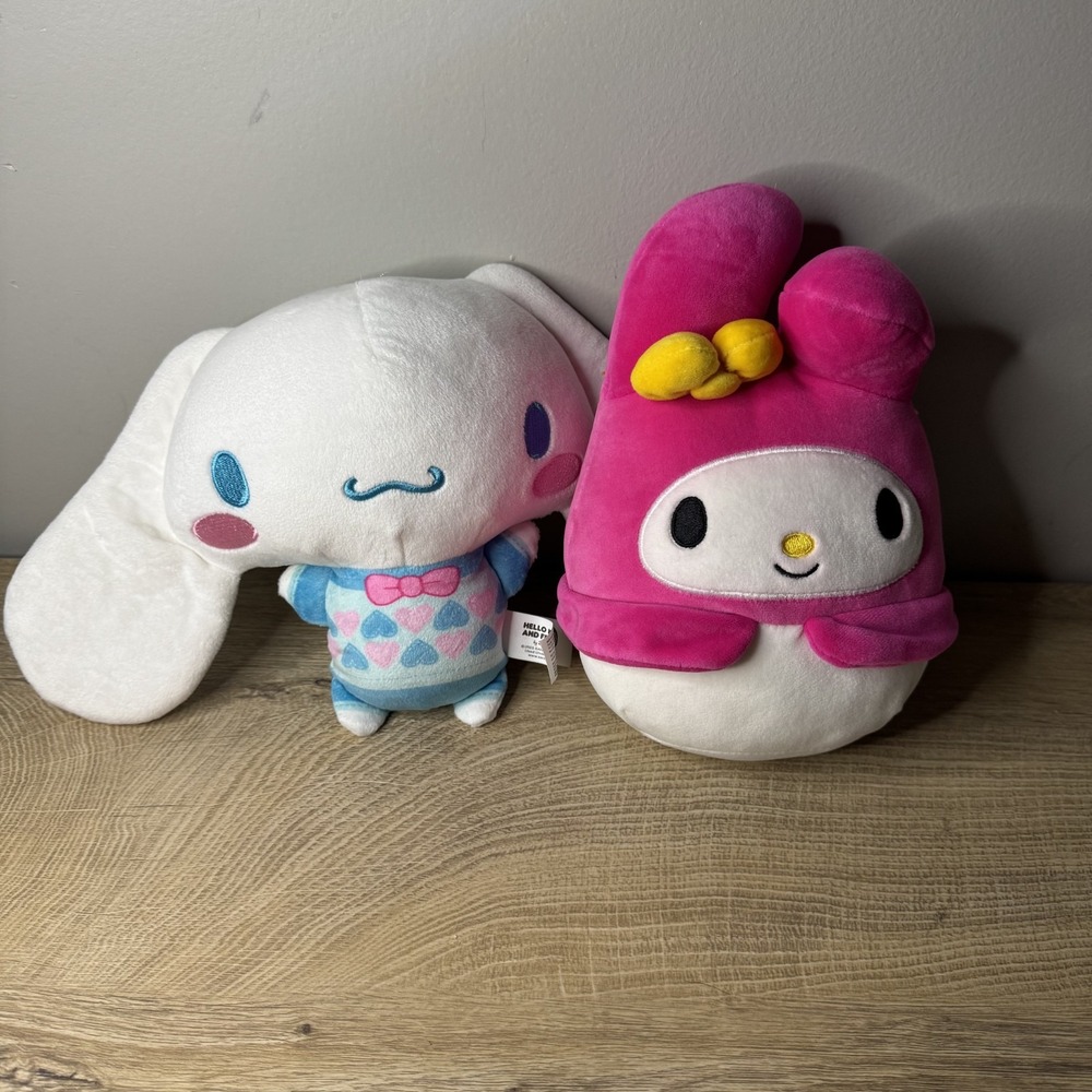 Sanrio Cinnamon Roll Sanrio Plush & My Melody‎ Squishmallow Plush Toy Set Kawaii